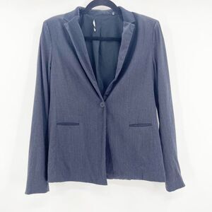 Tahari Single Button Blazer Women's Size 4 Gray Long Sleeve